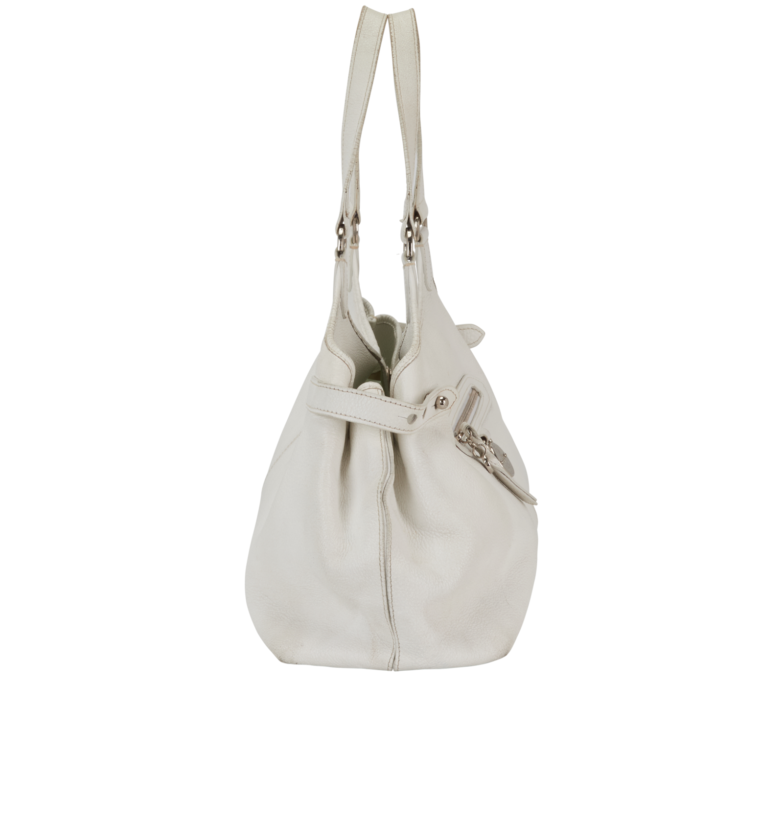 Somerset Shoulder Bag, &pound;210, Handbags, White, Leather, Side view